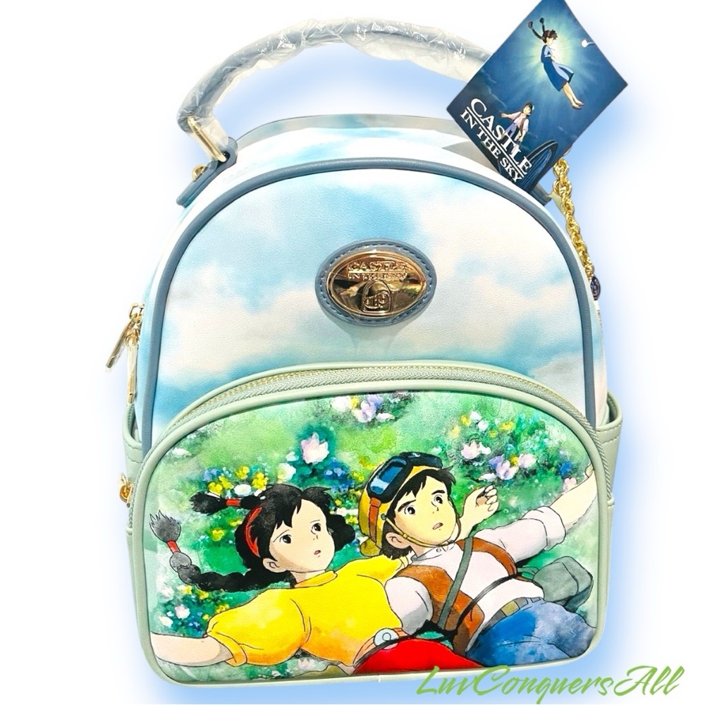 Rare! Studio Ghibli Castle in the Sky Pazu & Sheeta Mini Backpack